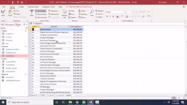 Microsoft Access 2019